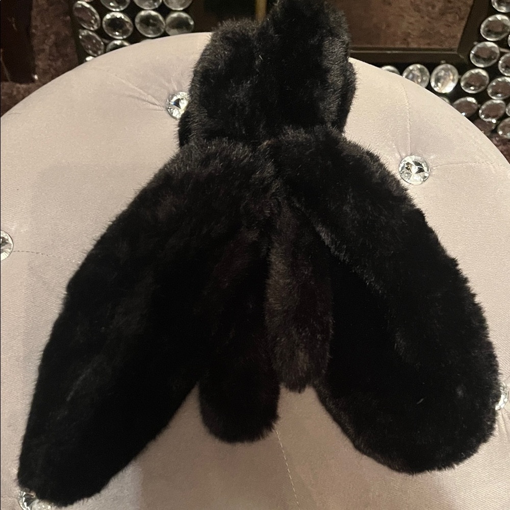 Black Faux Fur Earmuffs